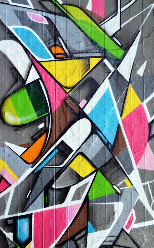Фотообои Цветное граффити на стене