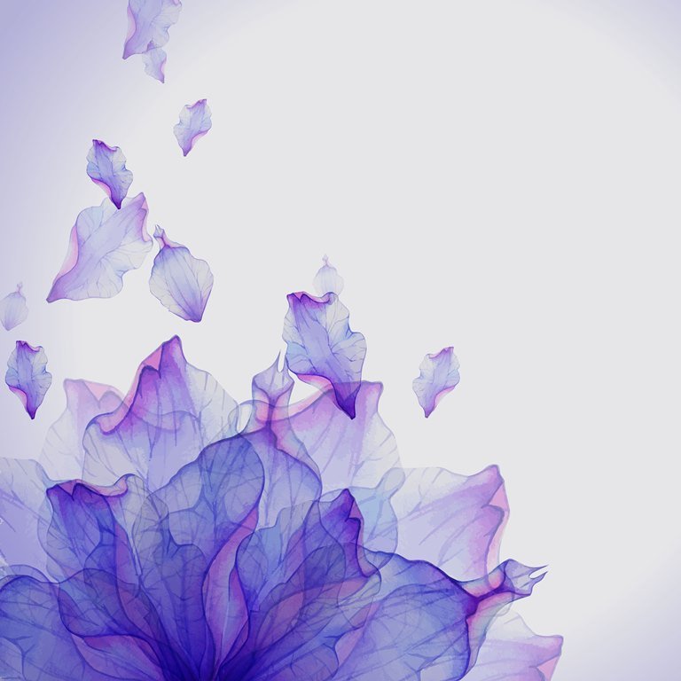 Фотообои Фиолетовый акварельный цветок