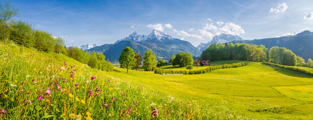 Фотообои Горный пейзаж в Альпах