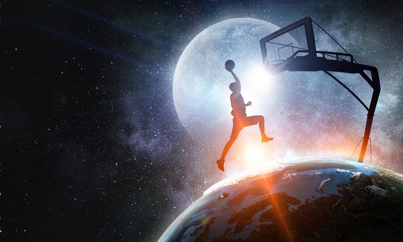 Фотообои Баскетболист в прыжке 