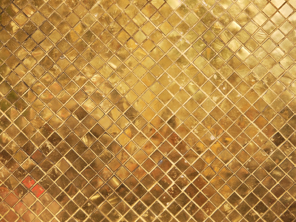 Фотообои Стены из золотой плитки