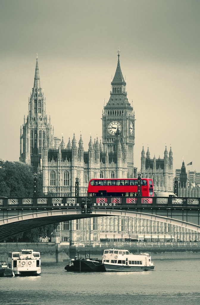 Фотообои Красный автобус в Лондоне