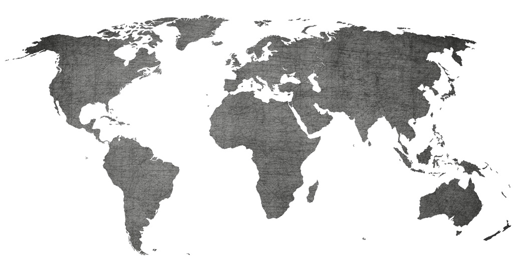 Фотообои карта мира Силуэт карты