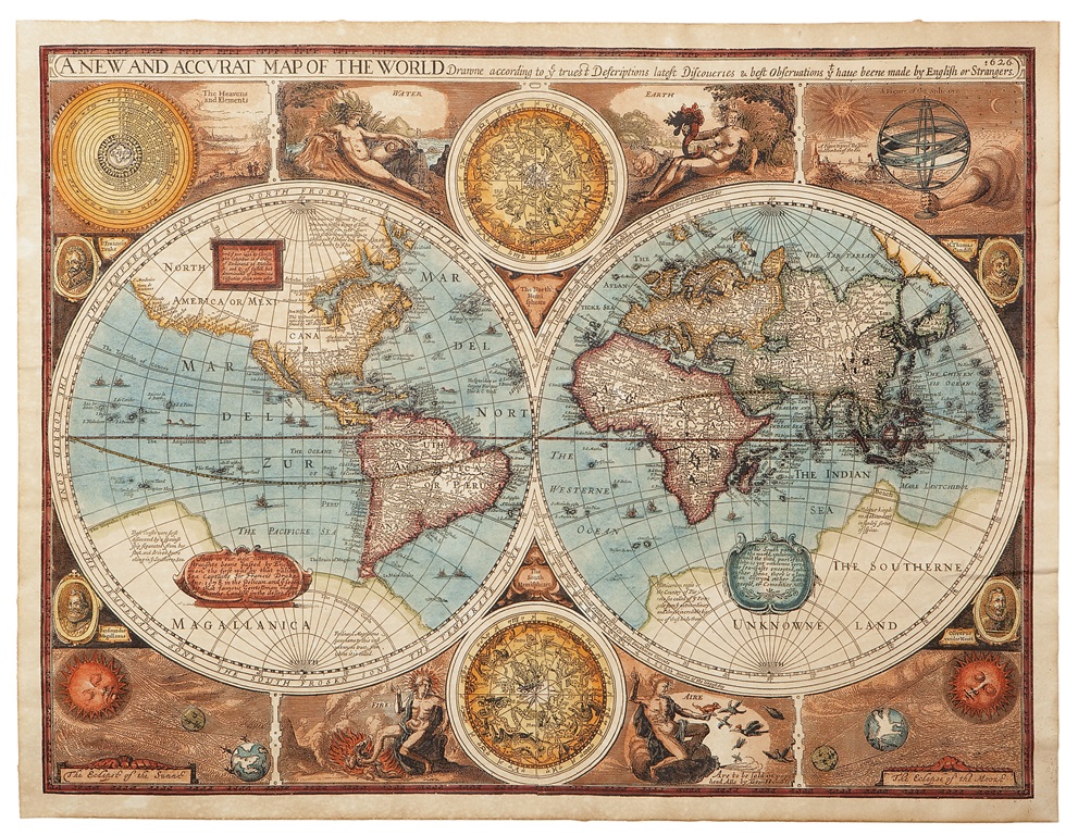 Фотообои карта мира Старая карта мира