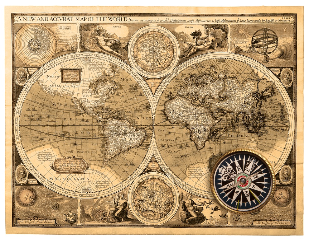 Фотообои карта мира Античная карта мира