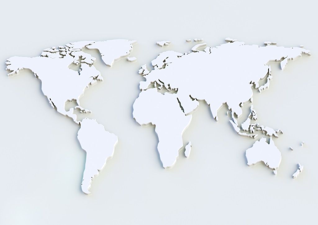 Фотообои карта мира Объемная карта мира 