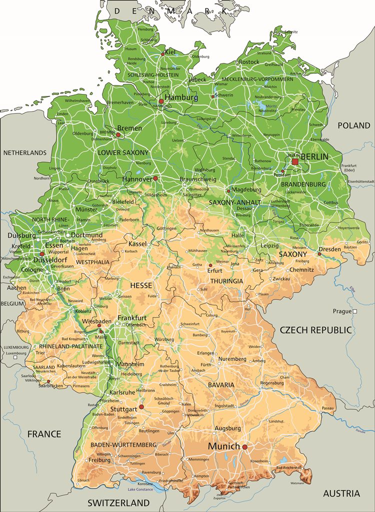 Фотообои карта мира Карта Германии