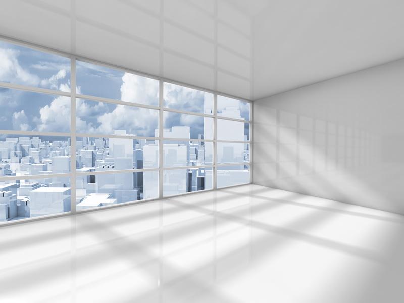 Фотообои вид из окна Белый вид на город 