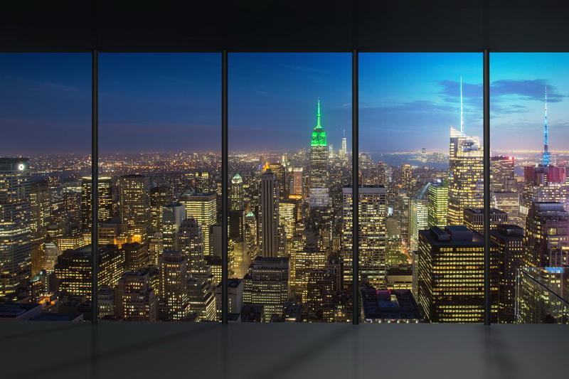 Фотообои вид из окна Вид на ночной город 