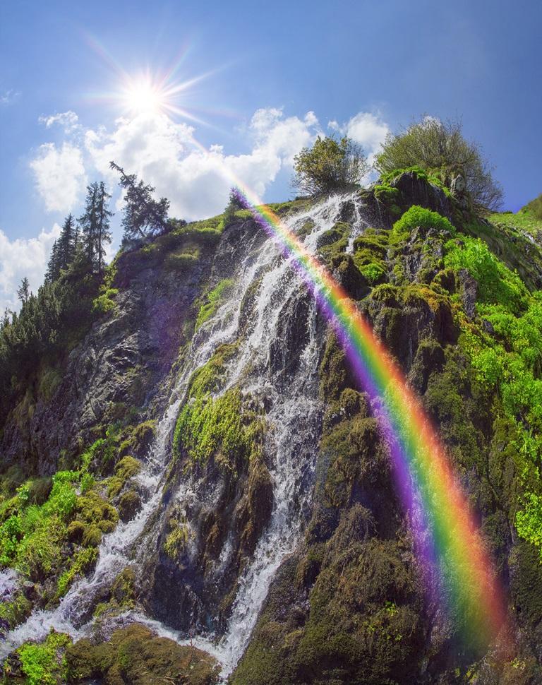 Фотообои Водопад и радуга