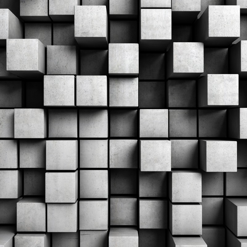 Фотообои 3D кубики, расширяющие пространство