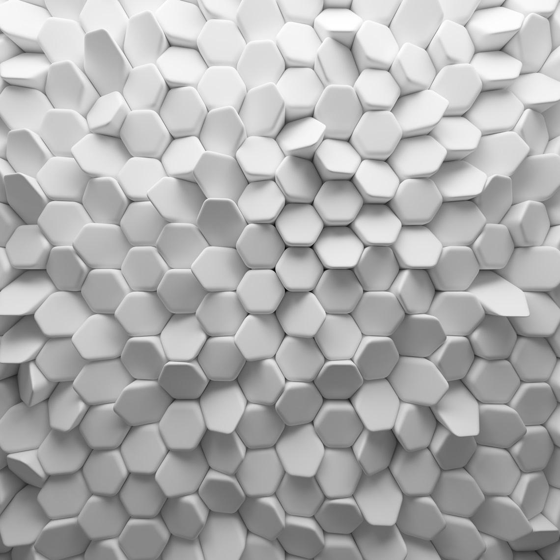 3 д фотообои Абстрактная стена из шестиугольников 