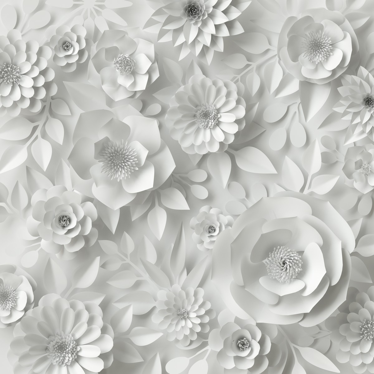 3 д фотообои Абстрактные белые розы 