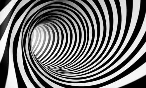 3 д фотообои Черно-белый туннель 