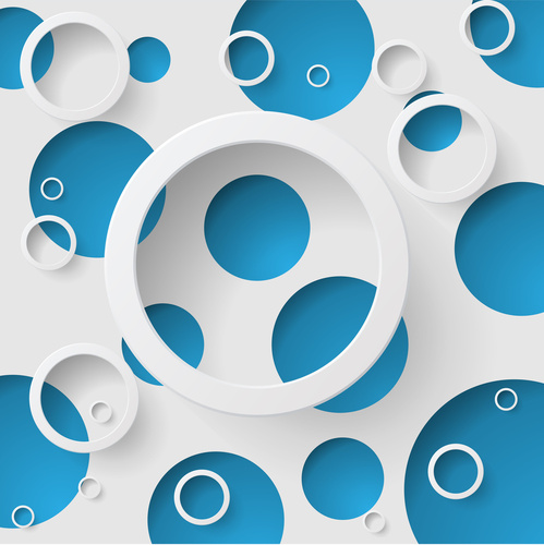 3 д фотообои Абстрактные белые и голубые круги 