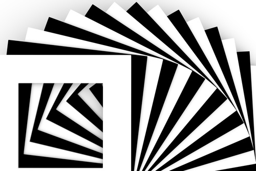 3 д фотообои Абстрактные черно-белые полосы 