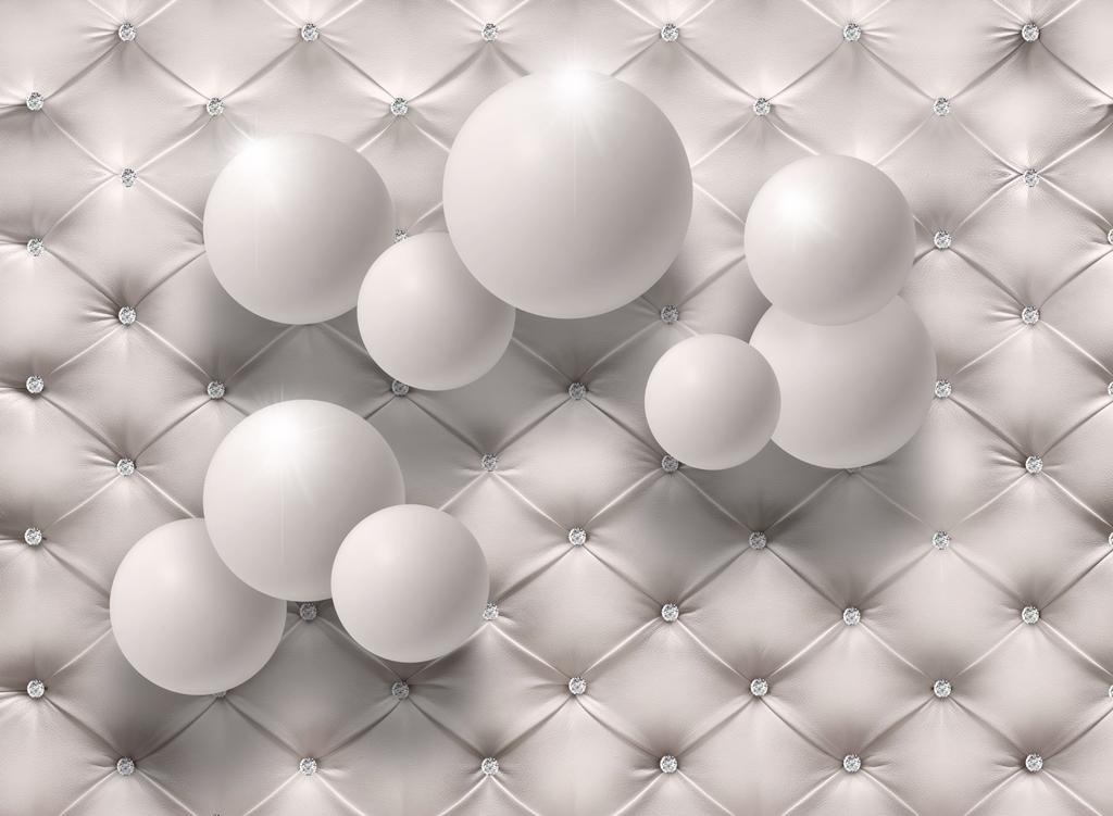 3 д фотообои Абстрактные белые шары