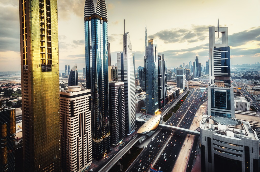 Фотообои Город с самыми высокими небоскребами в мире