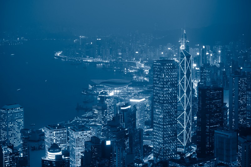 Фотообои Вид на гавань Виктория в Гонконге