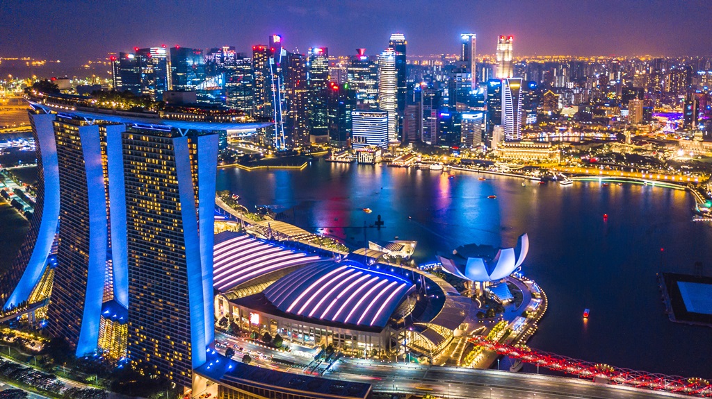 Фотообои Вид с высоты на Сингапур