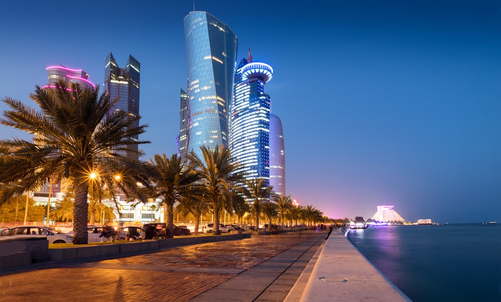Фотообои Вид на городской центр Дохи, Катар