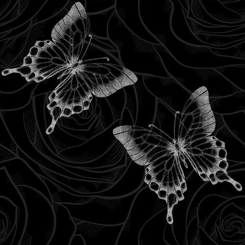 Фотообои Бабочки на цветах 
