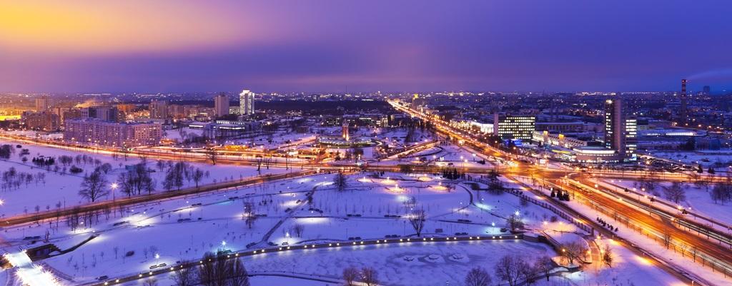 Фотообои Зимний город