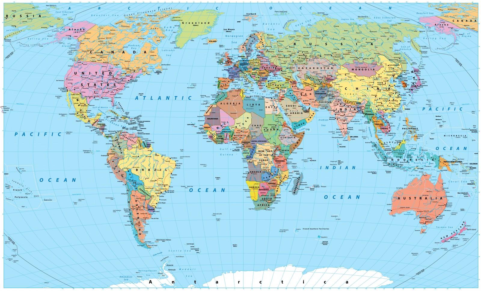 Фотообои карта мира 169133419