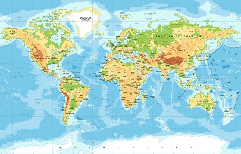 Фотообои карта мира Карта мира.