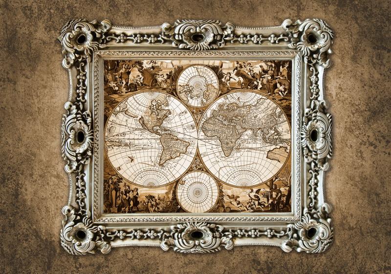 Фотообои карта мира Карта мира старинная. 