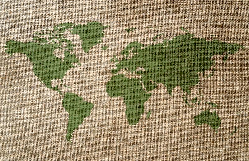 Фотообои карта мира Карта мира на ткани