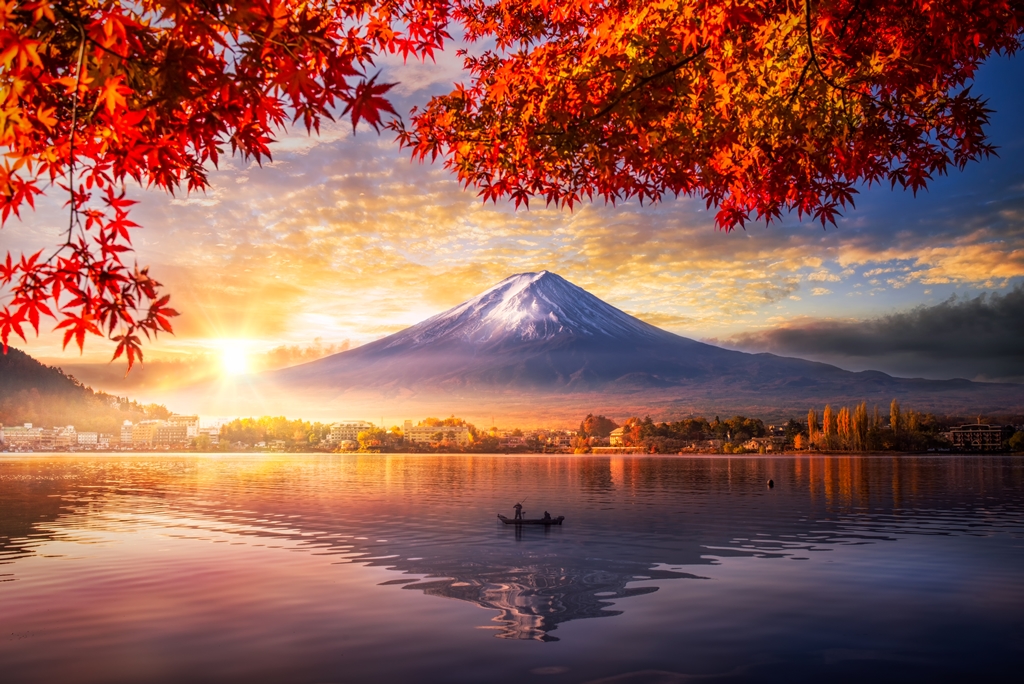 Фотообои Осень гора Фудзияма, Япония 