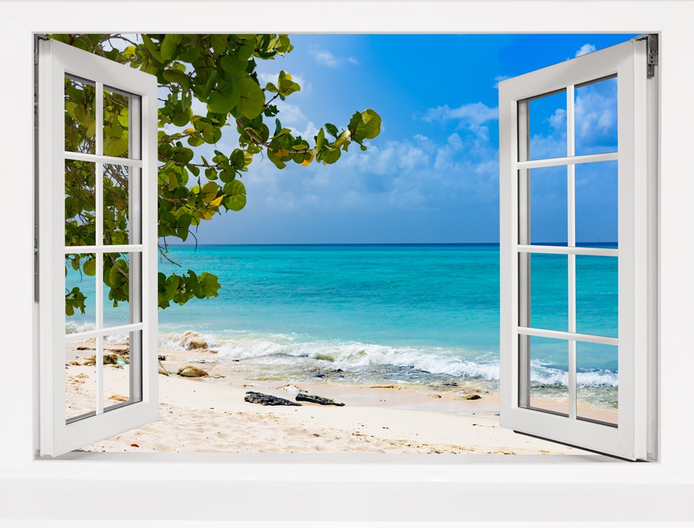 Фотообои вид из окна Окно с видом на море