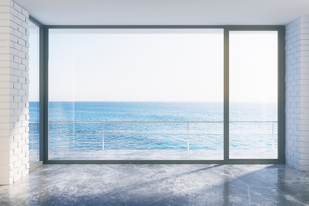 Фотообои вид из окна Панорамные окна с видом на море